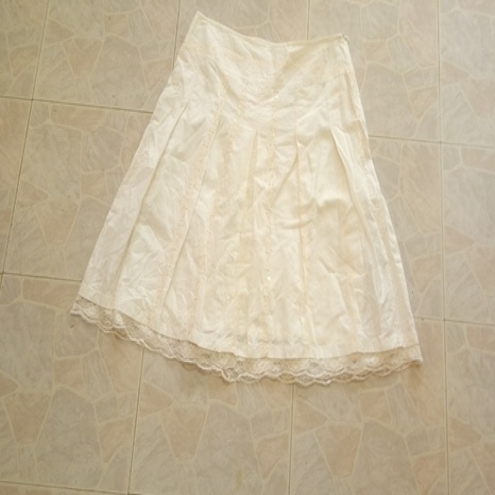 Creamsicle a line Midi skirt